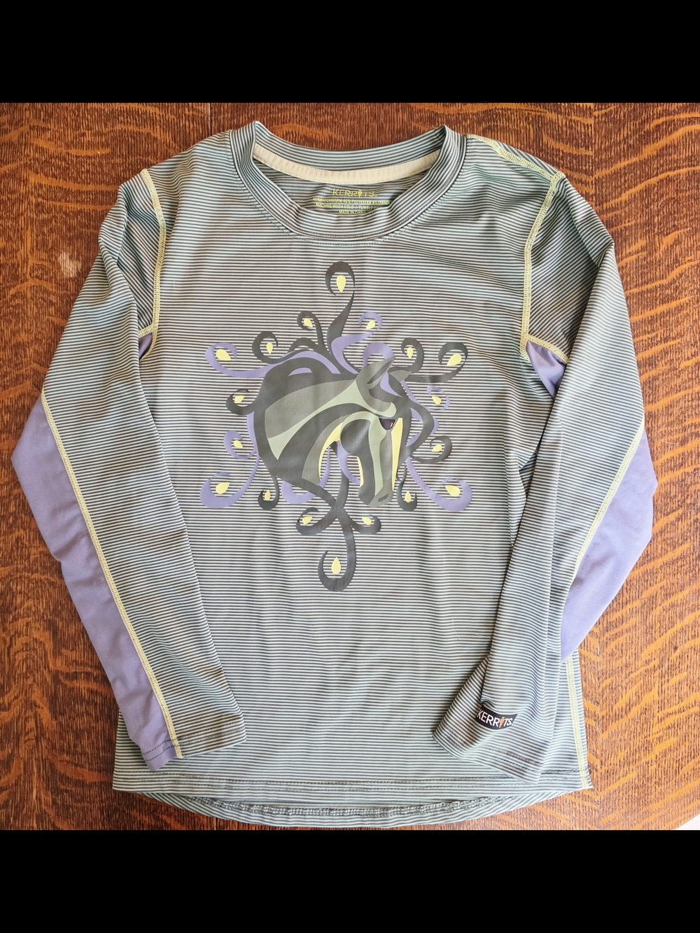 Kerrits Long Sleeve Performance Top in Sage Green & Lavender